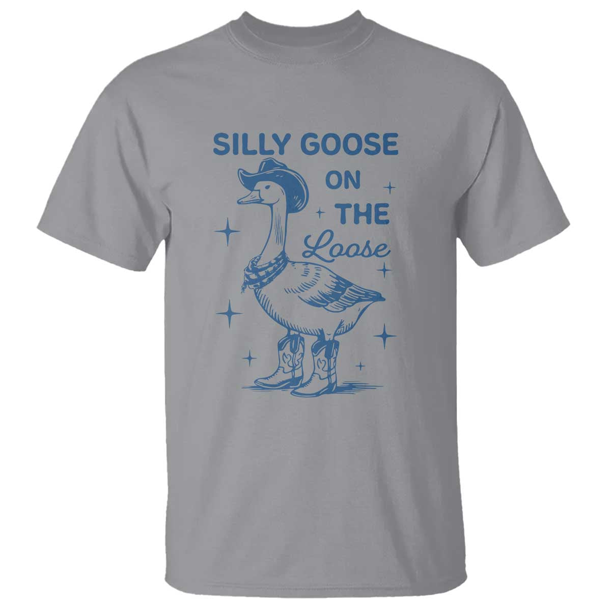 Retro Silly Goose On The Loose T Shirt 90s Aesthetic Funny Cowgirl Western - Wonder Print Shop