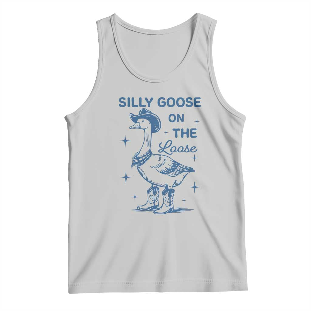 Retro Silly Goose On The Loose Tank Top 90s Aesthetic Funny Cowgirl Western