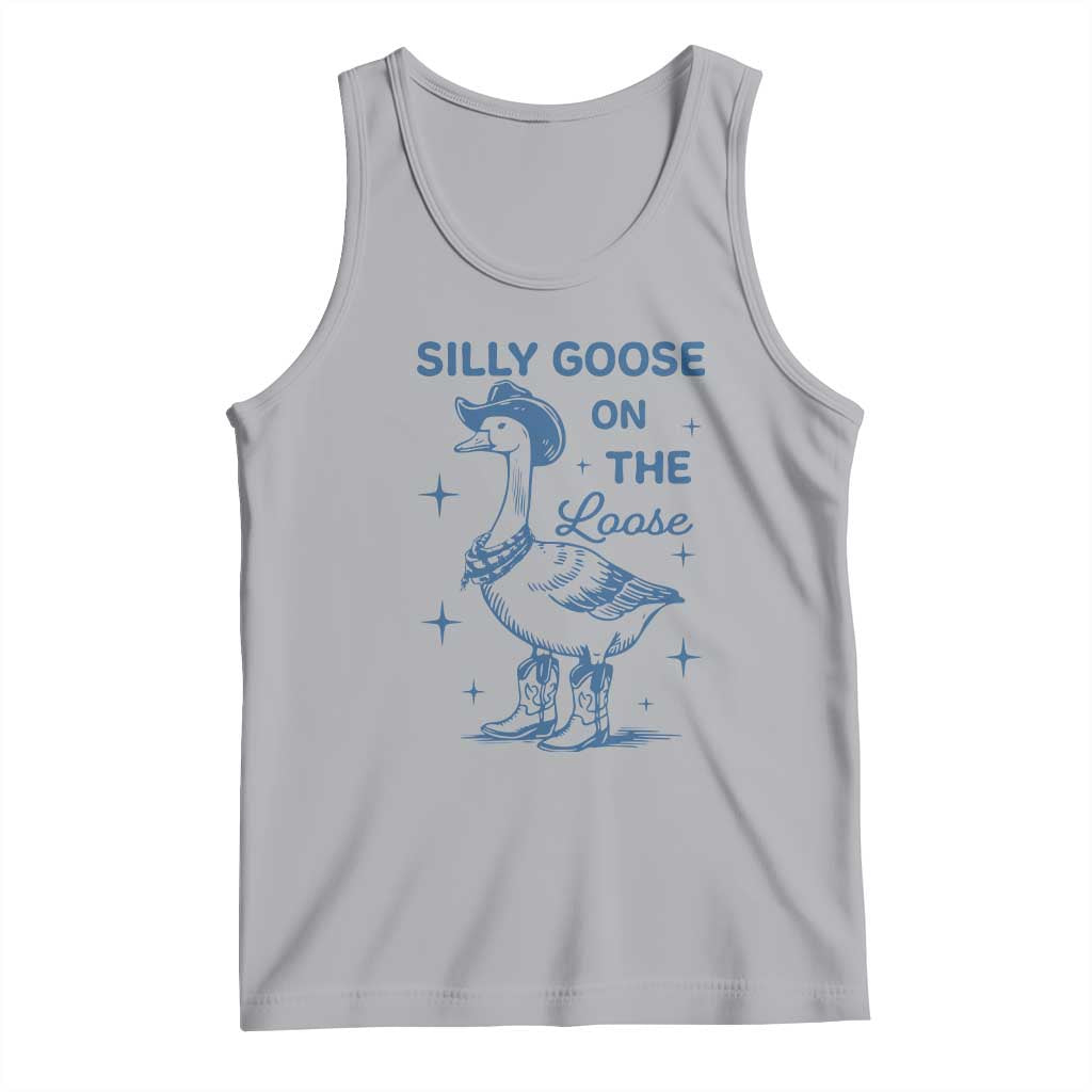 Retro Silly Goose On The Loose Tank Top 90s Aesthetic Funny Cowgirl Western