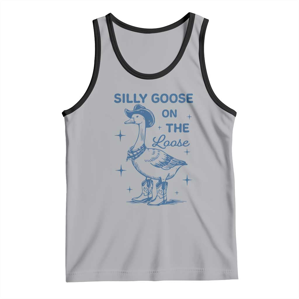 Retro Silly Goose On The Loose Tank Top 90s Aesthetic Funny Cowgirl Western