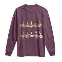 Goose Christmas Long Sleeve Shirt Funny Xmas Lights