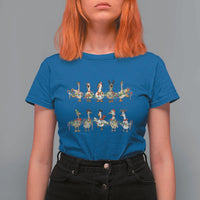Goose Christmas T Shirt For Women Funny Xmas Lights - Wonder Print Shop