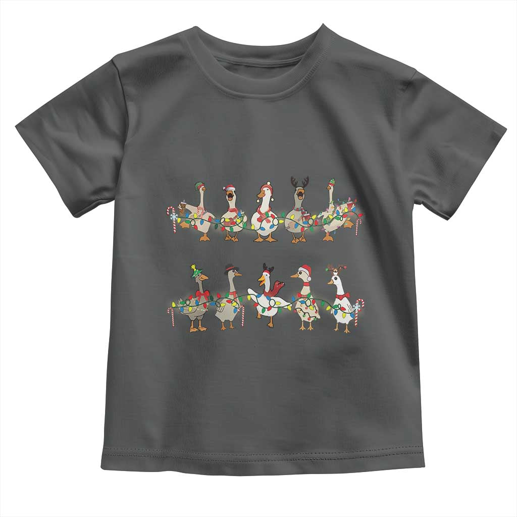 Goose Christmas Toddler T Shirt Funny Xmas Lights