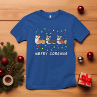 Corgi Dog Christmas T Shirt Merry Corgmas Santa Tree Lights Xmas Dog Mom Ugly - Wonder Print Shop