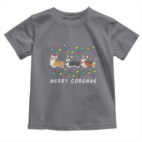 Corgi Dog Christmas Toddler T Shirt Merry Corgmas Santa Tree Lights Xmas Dog Mom Ugly