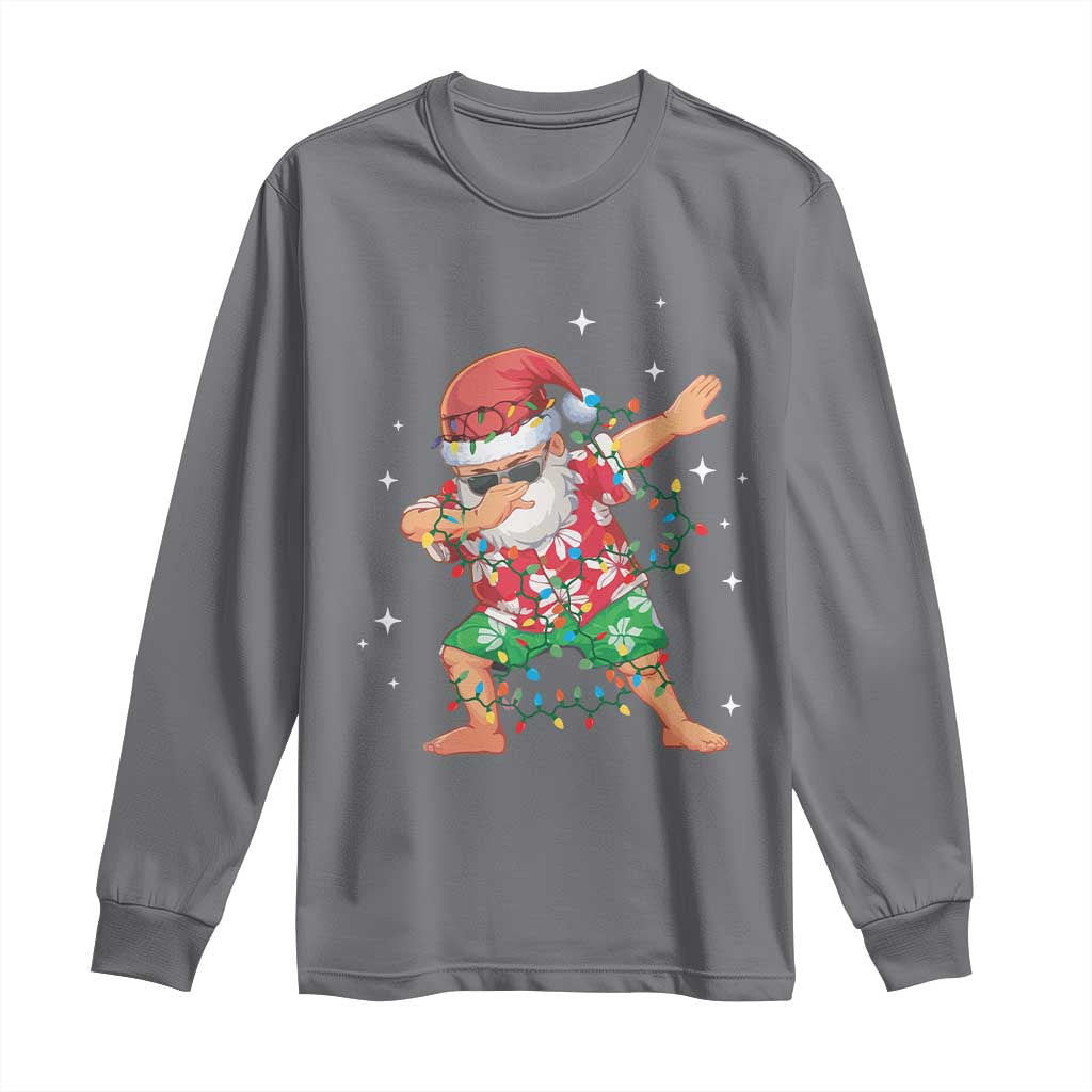 Funny Christmas Long Sleeve Shirt Dabbing Santa Boys Girls Men Xmas Dab Kid