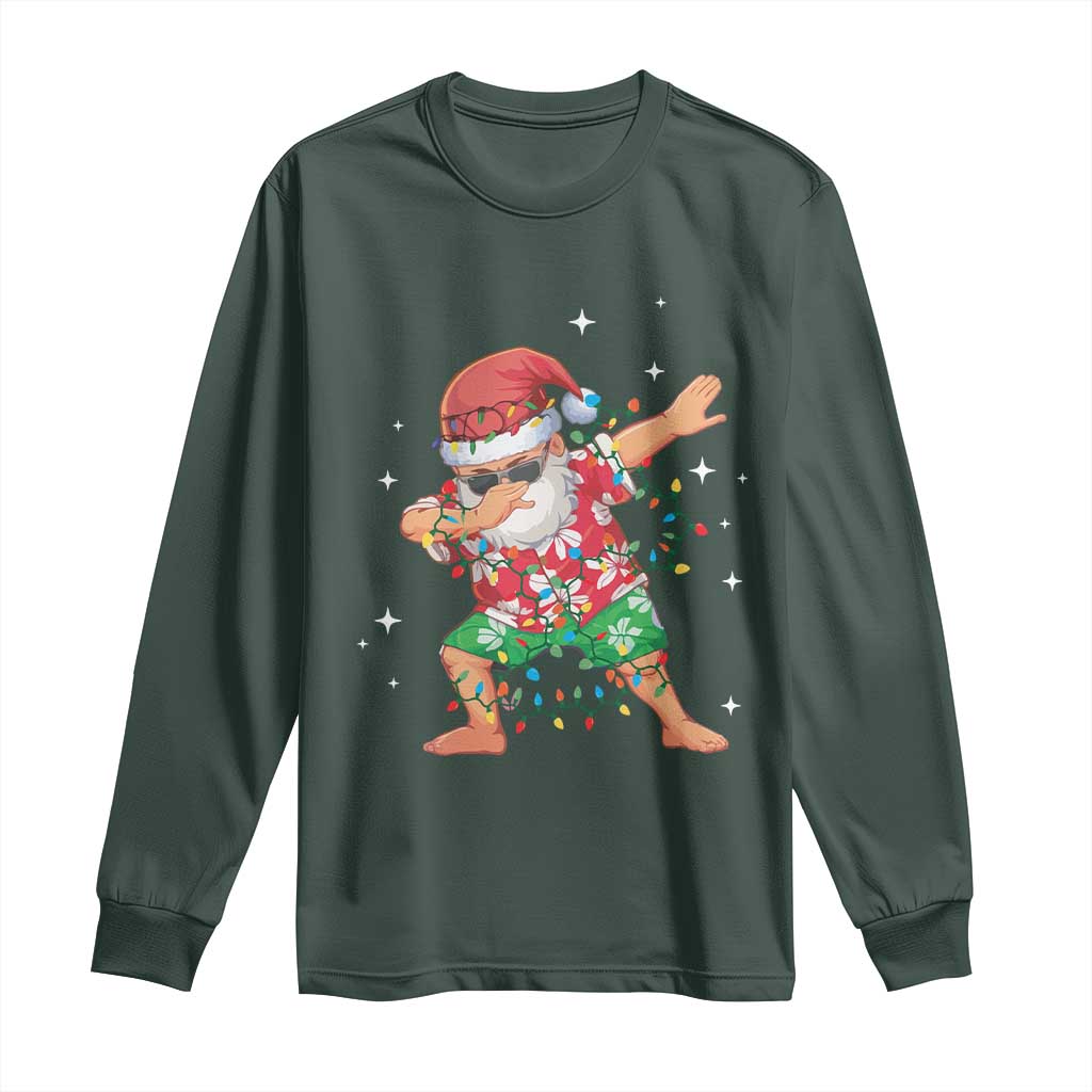 Funny Christmas Long Sleeve Shirt Dabbing Santa Boys Girls Men Xmas Dab Kid