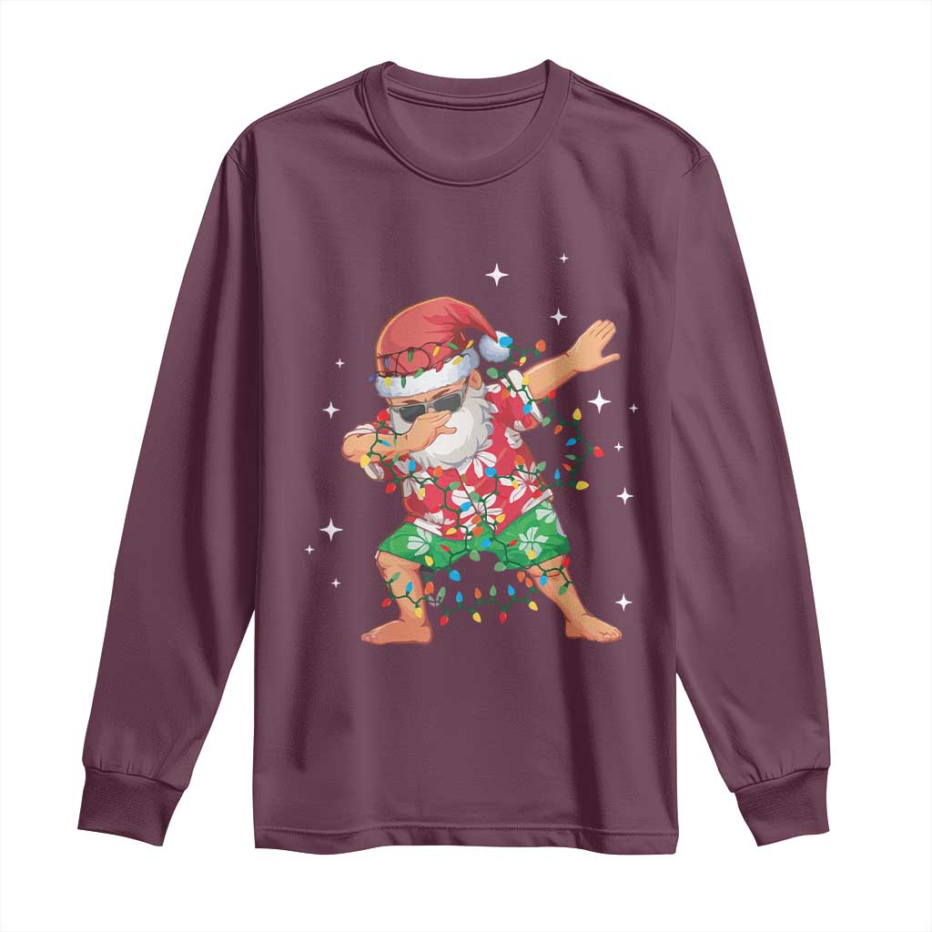 Funny Christmas Long Sleeve Shirt Dabbing Santa Boys Girls Men Xmas Dab Kid