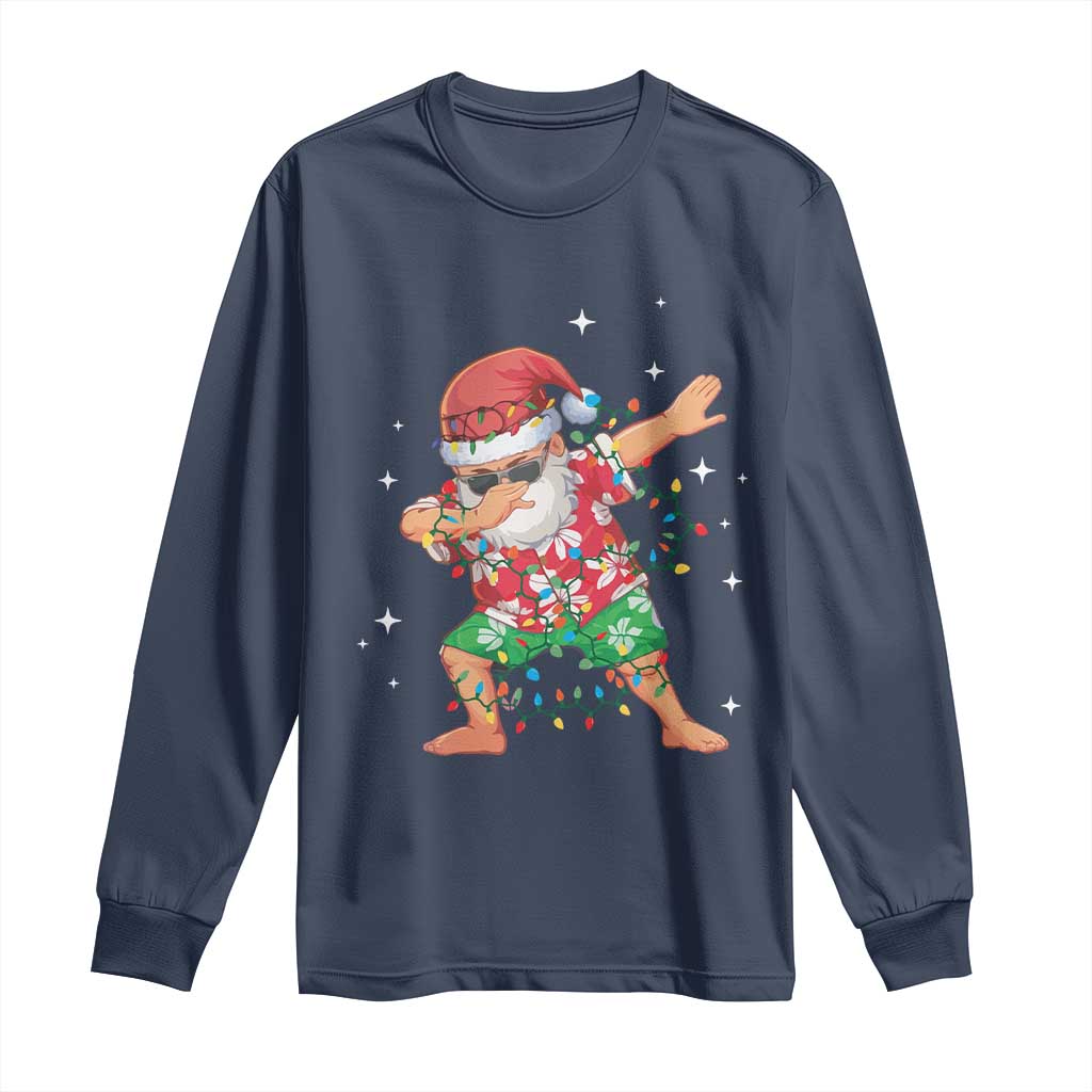 Funny Christmas Long Sleeve Shirt Dabbing Santa Boys Girls Men Xmas Dab Kid