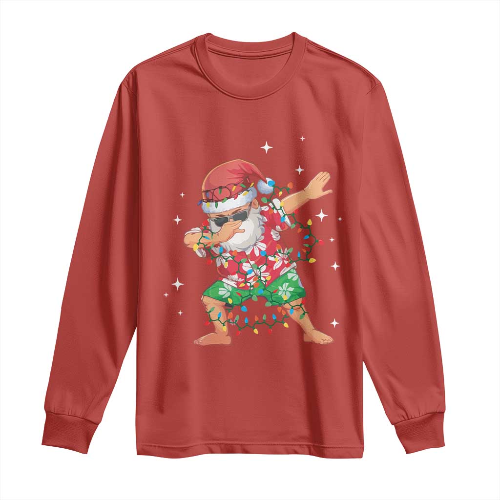 Funny Christmas Long Sleeve Shirt Dabbing Santa Boys Girls Men Xmas Dab Kid