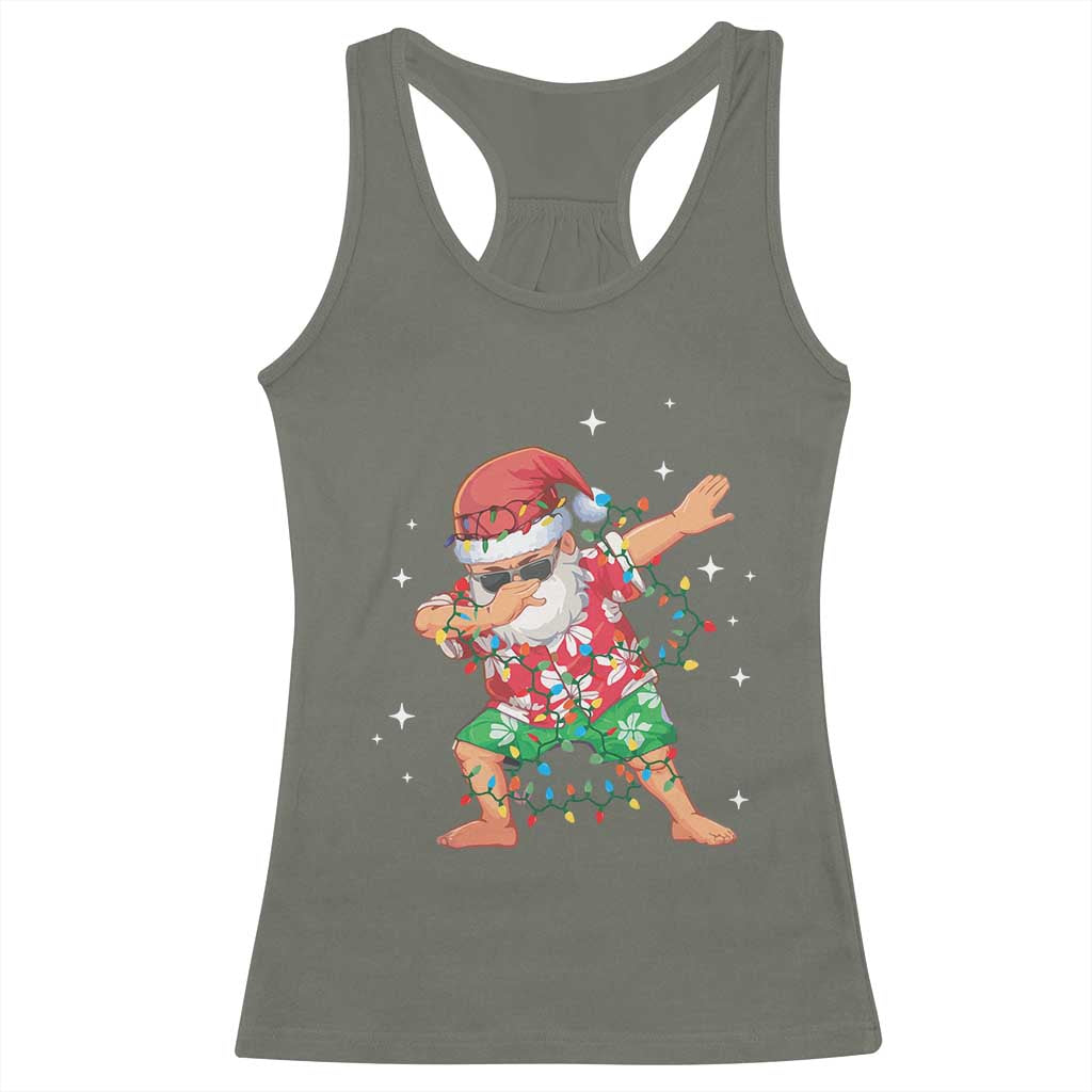 Funny Christmas Racerback Tank Top Dabbing Santa Boys Girls Men Xmas Dab Kid