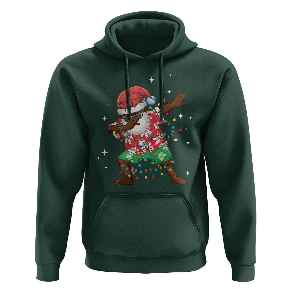 Christmas Hawaiian Hoodie Afro African Dabbing Santa Xmas Dab Girls Boys Kids