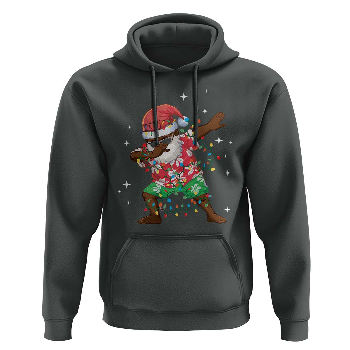 Christmas Hawaiian Hoodie Afro African Dabbing Santa Xmas Dab Girls Boys Kids