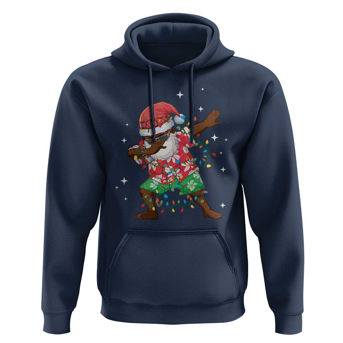 Christmas Hawaiian Hoodie Afro African Dabbing Santa Xmas Dab Girls Boys Kids