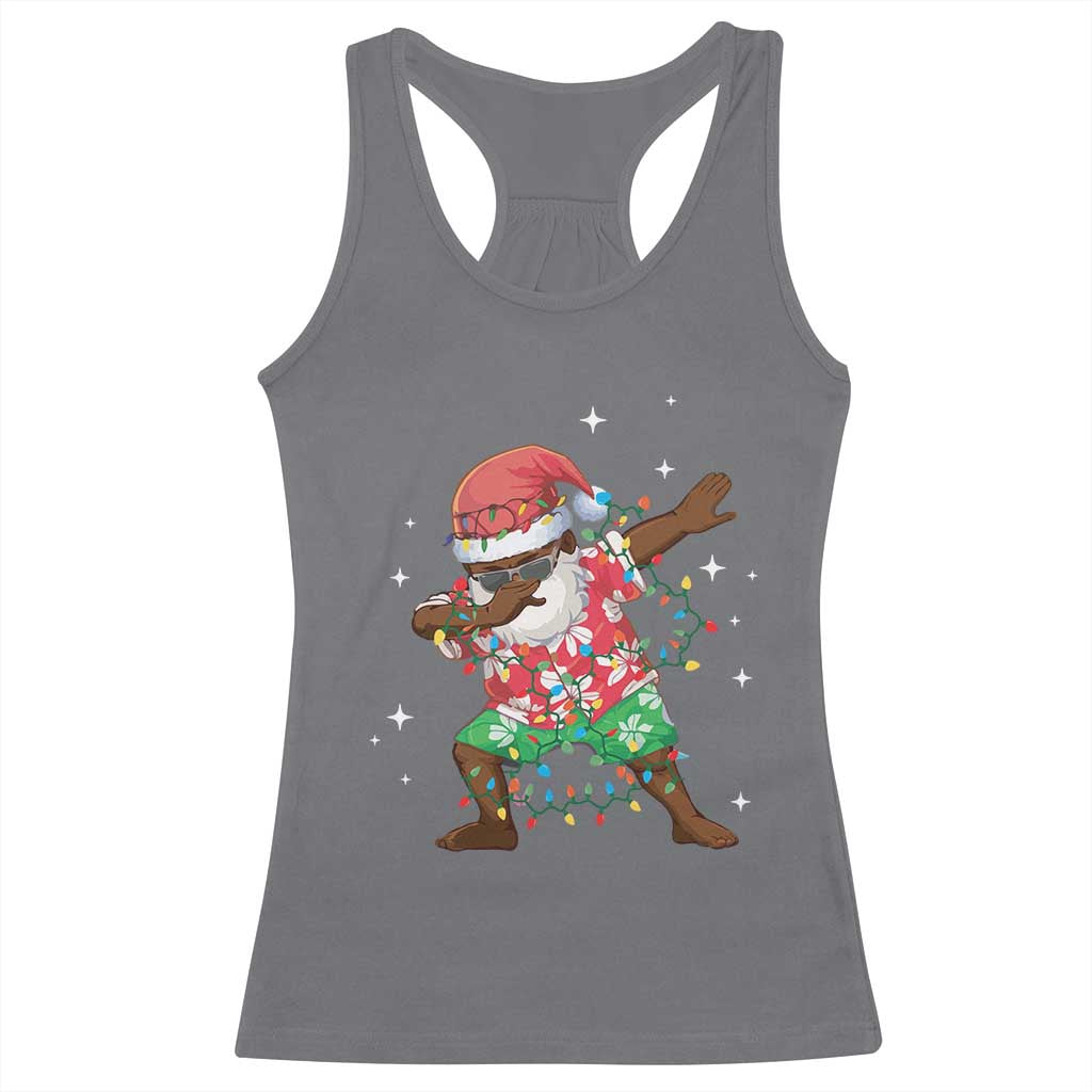 Christmas Hawaiian Racerback Tank Top Afro African Dabbing Santa Xmas Dab Girls Boys Kids