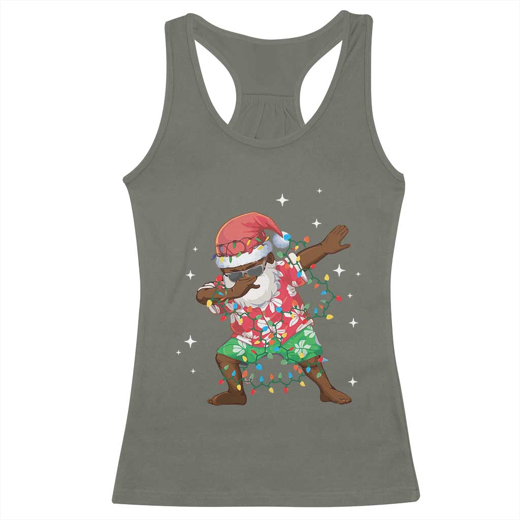 Christmas Hawaiian Racerback Tank Top Afro African Dabbing Santa Xmas Dab Girls Boys Kids