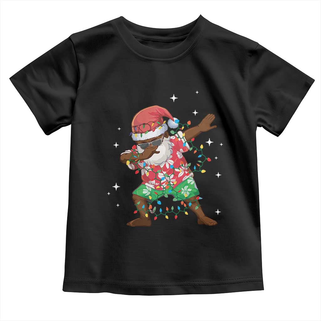 Christmas Hawaiian Toddler T Shirt Afro African Dabbing Santa Xmas Dab Girls Boys Kids