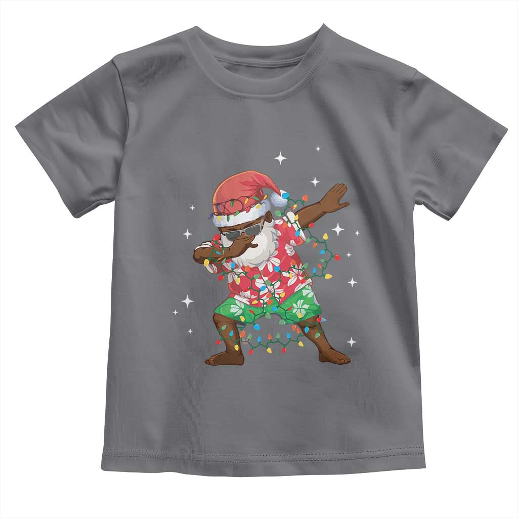 Christmas Hawaiian Toddler T Shirt Afro African Dabbing Santa Xmas Dab Girls Boys Kids