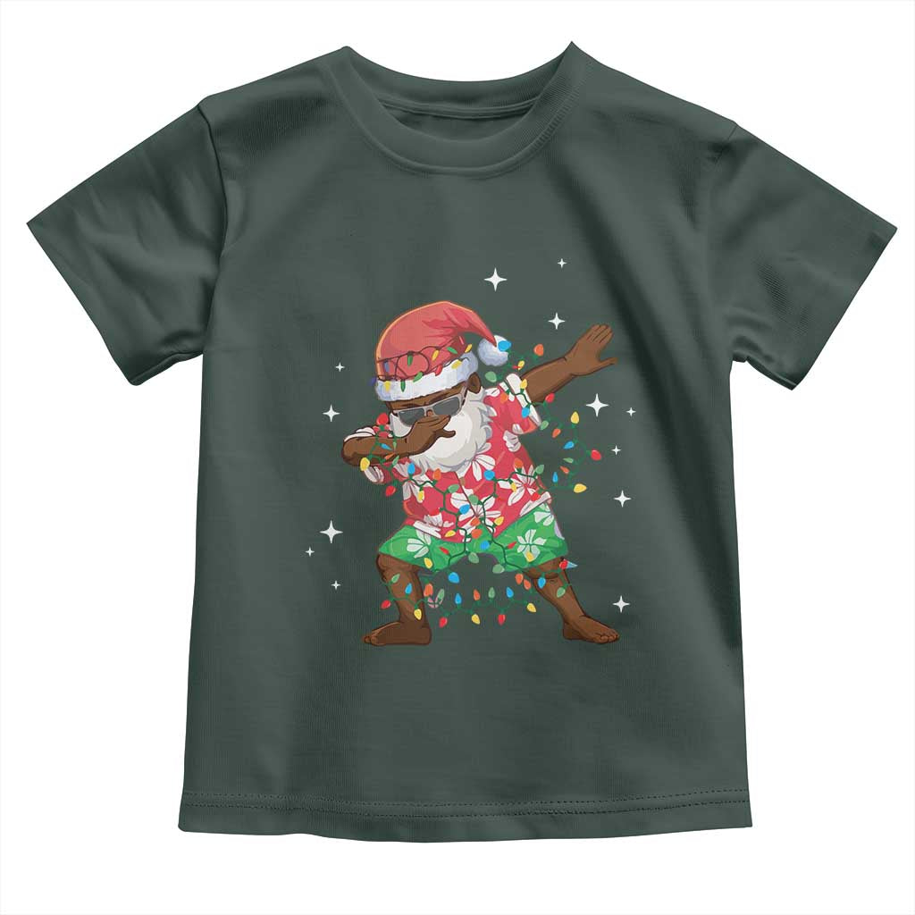 Christmas Hawaiian Toddler T Shirt Afro African Dabbing Santa Xmas Dab Girls Boys Kids