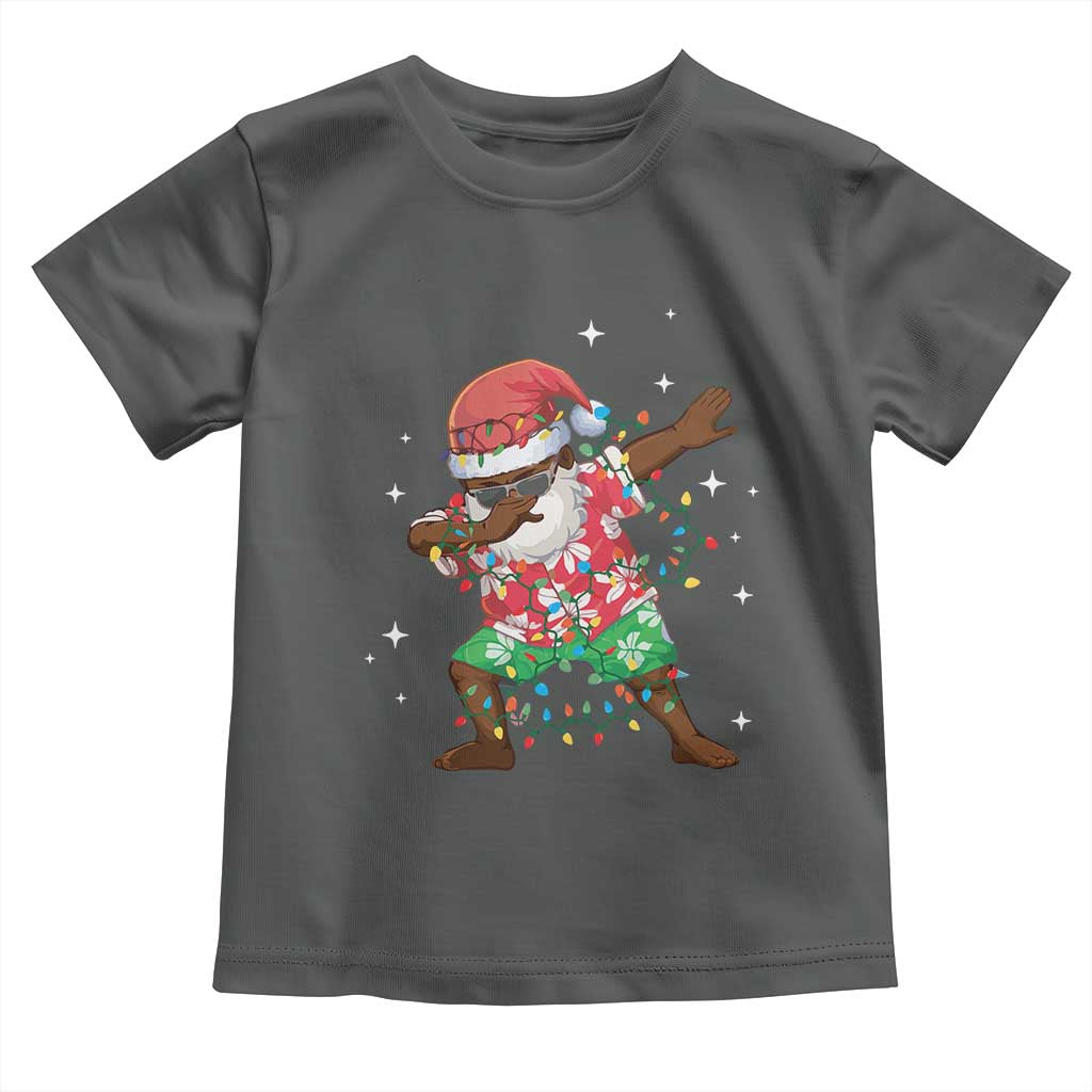 Christmas Hawaiian Toddler T Shirt Afro African Dabbing Santa Xmas Dab Girls Boys Kids