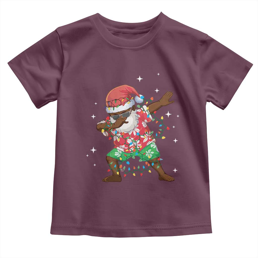 Christmas Hawaiian Toddler T Shirt Afro African Dabbing Santa Xmas Dab Girls Boys Kids