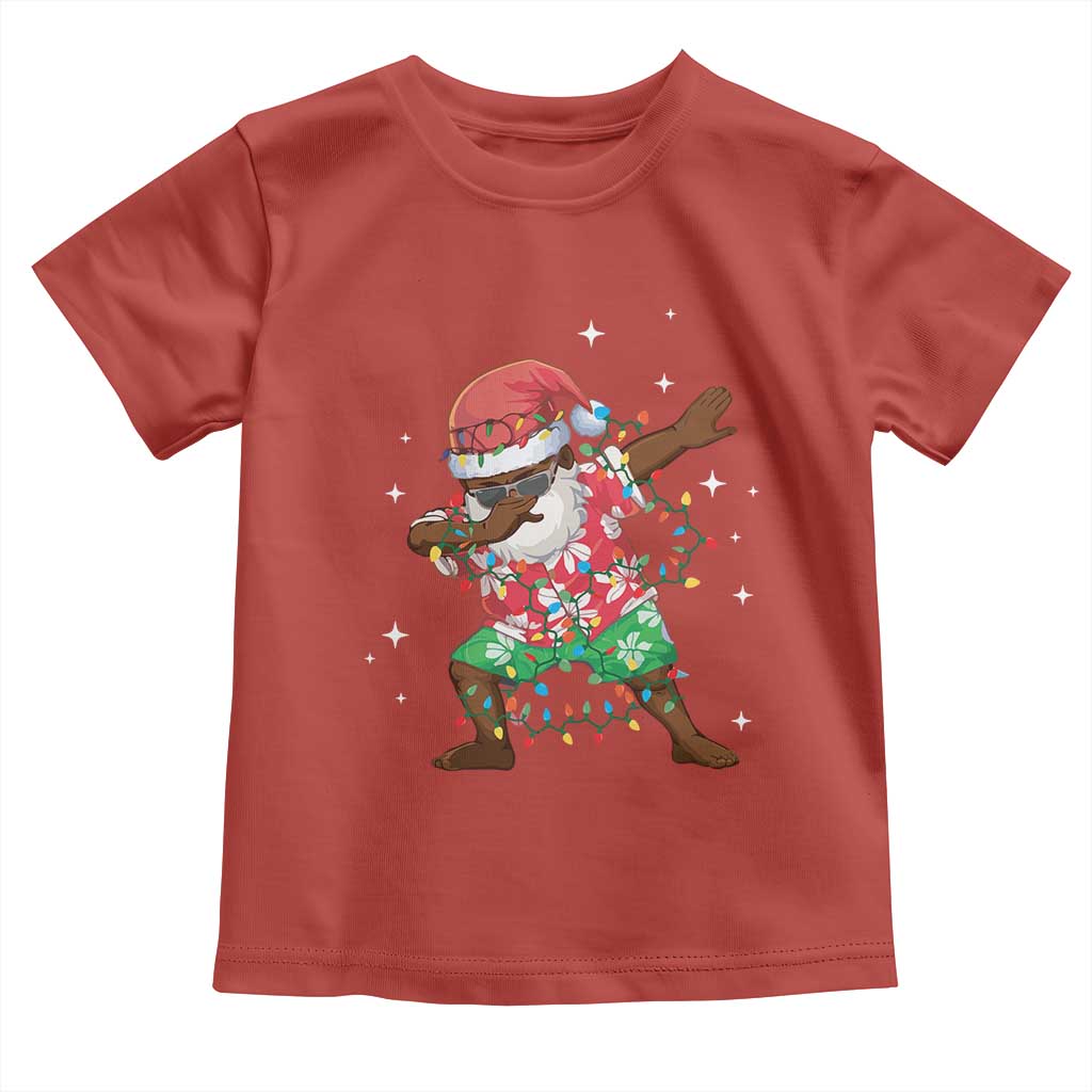 Christmas Hawaiian Toddler T Shirt Afro African Dabbing Santa Xmas Dab Girls Boys Kids