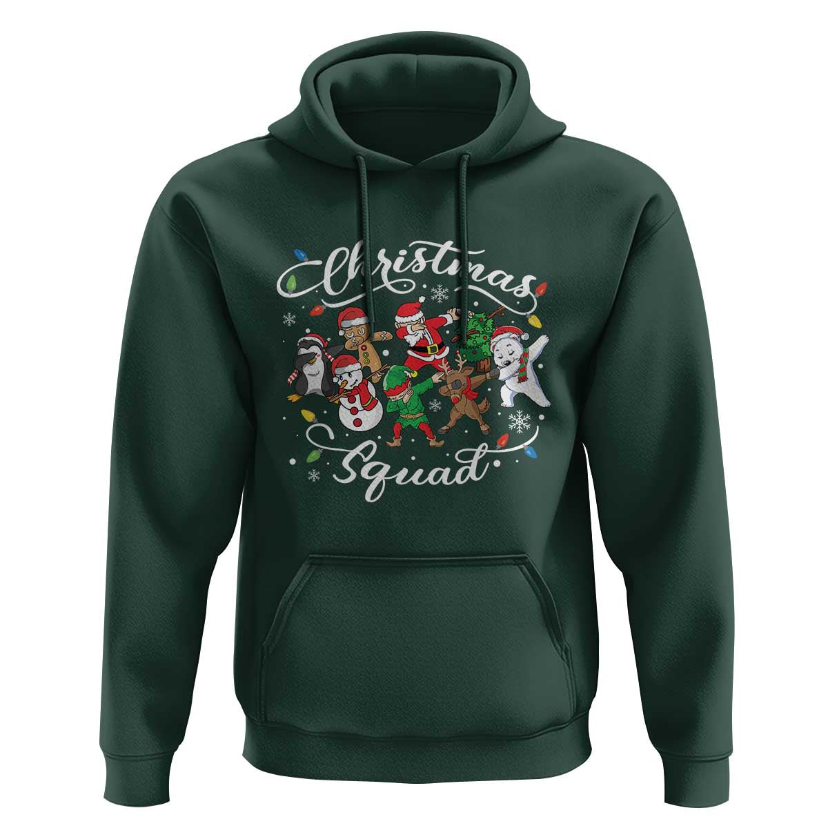 Christmas Squad Hoodie Santa Dabbing Elf Family Matching Pajamas Xmas Crew