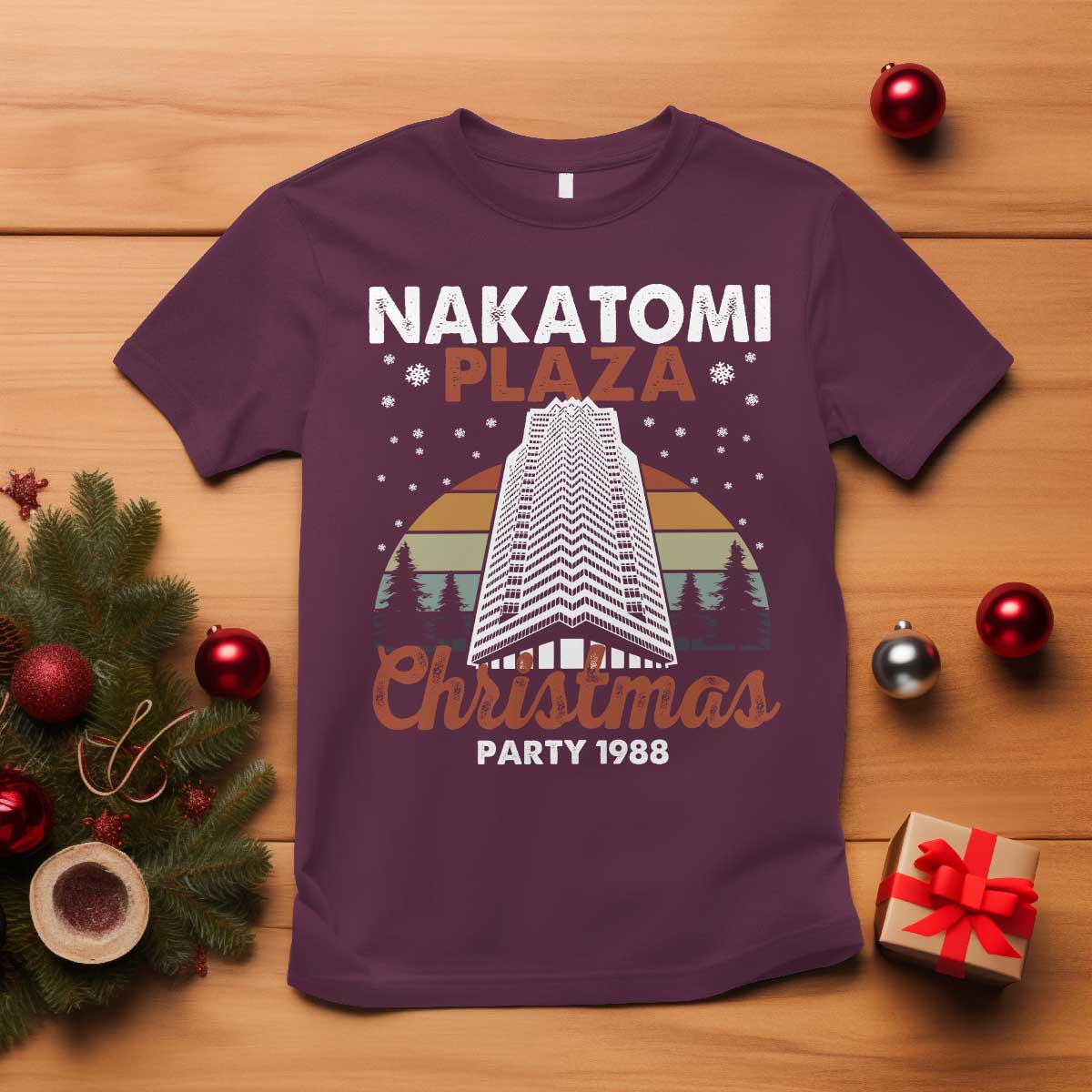 Nakatomi Plaza Christmas Party 1988 T Shirt Xmas Gift - Wonder Print Shop