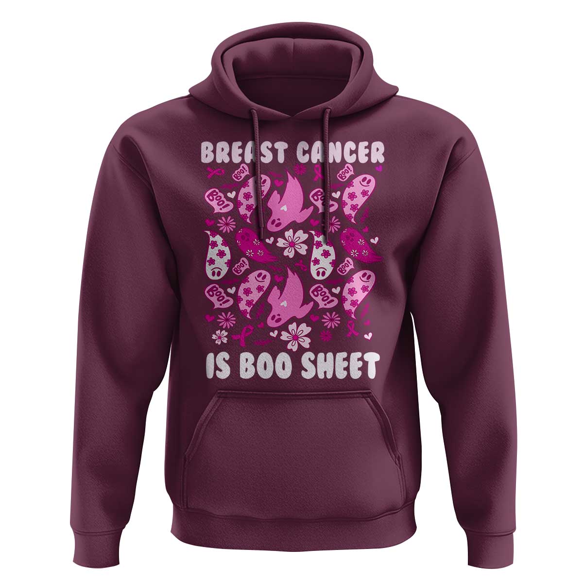 In October We Wear Pink Hoodie Ghost Breast Cancer Is Boo Sheet