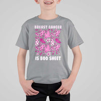 In October We Wear Pink T Shirt For Kid Ghost Breast Cancer Is Boo Sheet - Wonder Print Shop