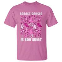 In October We Wear Pink T Shirt Ghost Breast Cancer Is Boo Sheet - Wonder Print Shop