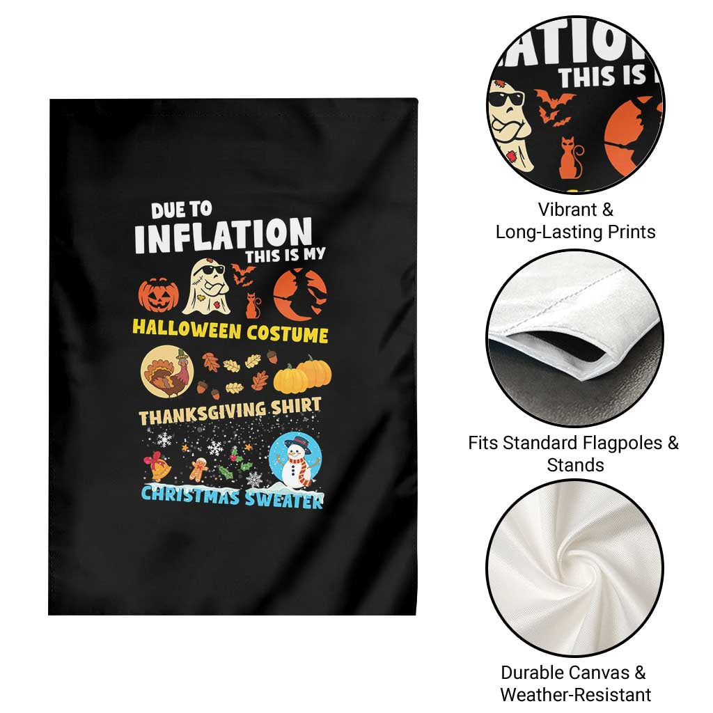 Happy Hallothanksmas Garden Flag My Spooky Halloween Thanksgiving Ugly Christmas Costume - Wonder Print Shop