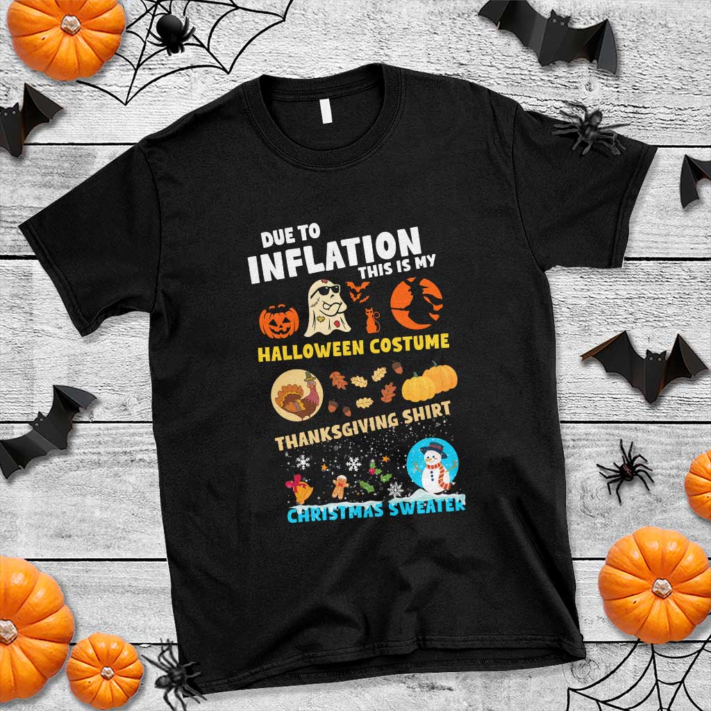 Happy Hallothanksmas T Shirt My Spooky Halloween Thanksgiving Ugly Christmas Costume - Wonder Print Shop
