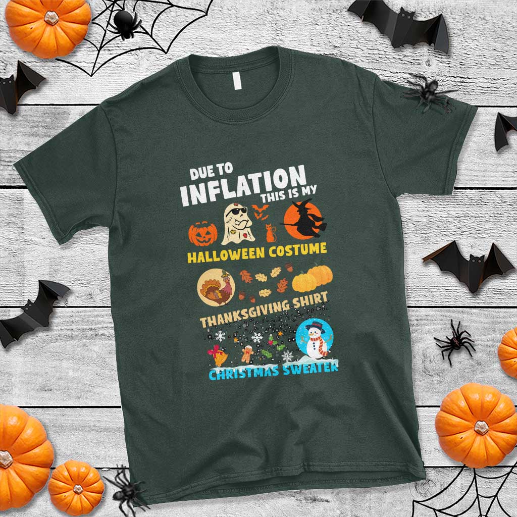 Happy Hallothanksmas T Shirt My Spooky Halloween Thanksgiving Ugly Christmas Costume - Wonder Print Shop