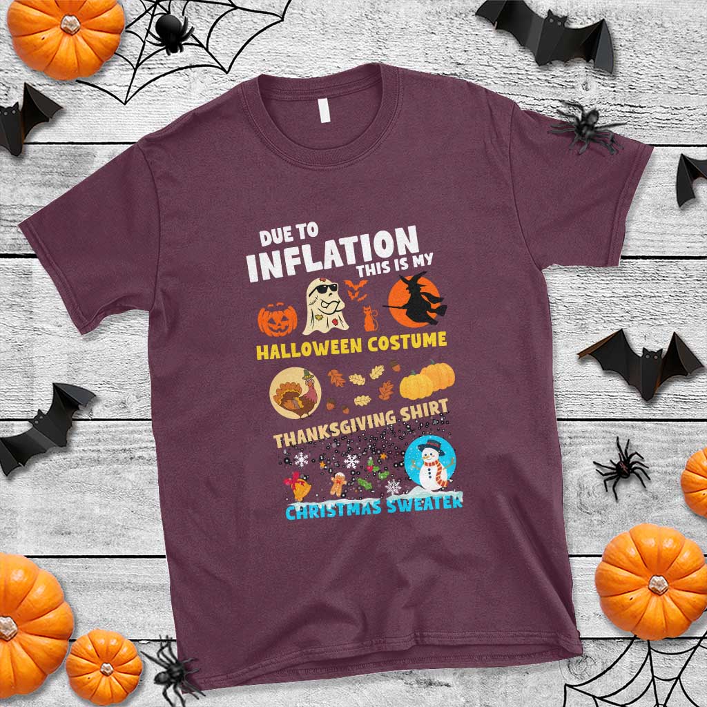 Happy Hallothanksmas T Shirt My Spooky Halloween Thanksgiving Ugly Christmas Costume - Wonder Print Shop