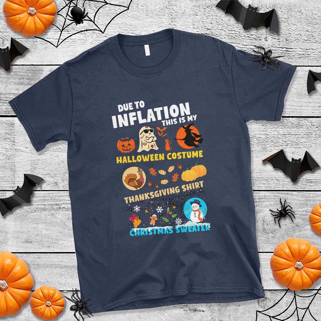 Happy Hallothanksmas T Shirt My Spooky Halloween Thanksgiving Ugly Christmas Costume - Wonder Print Shop