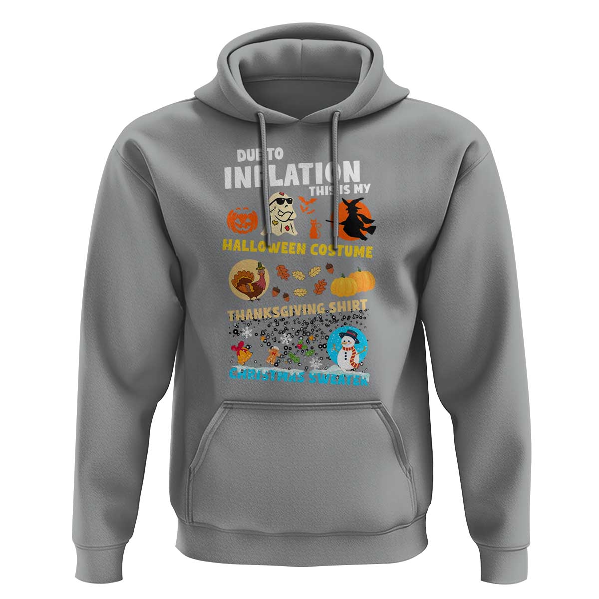 Happy Hallothanksmas Hoodie My Spooky Halloween Thanksgiving Ugly Christmas Costume