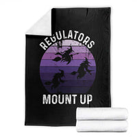 Funny Halloween Witch Throw Blanket Regulators Mount Up Witchy Vibes - Wonder Print Shop