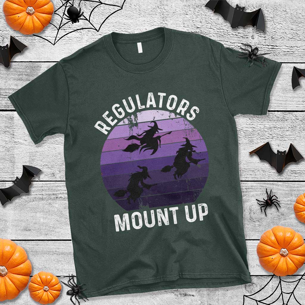Funny Halloween Witch T Shirt Regulators Mount UpWitchy Vibes - Wonder Print Shop