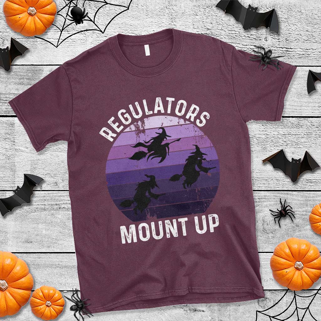 Funny Halloween Witch T Shirt Regulators Mount UpWitchy Vibes - Wonder Print Shop