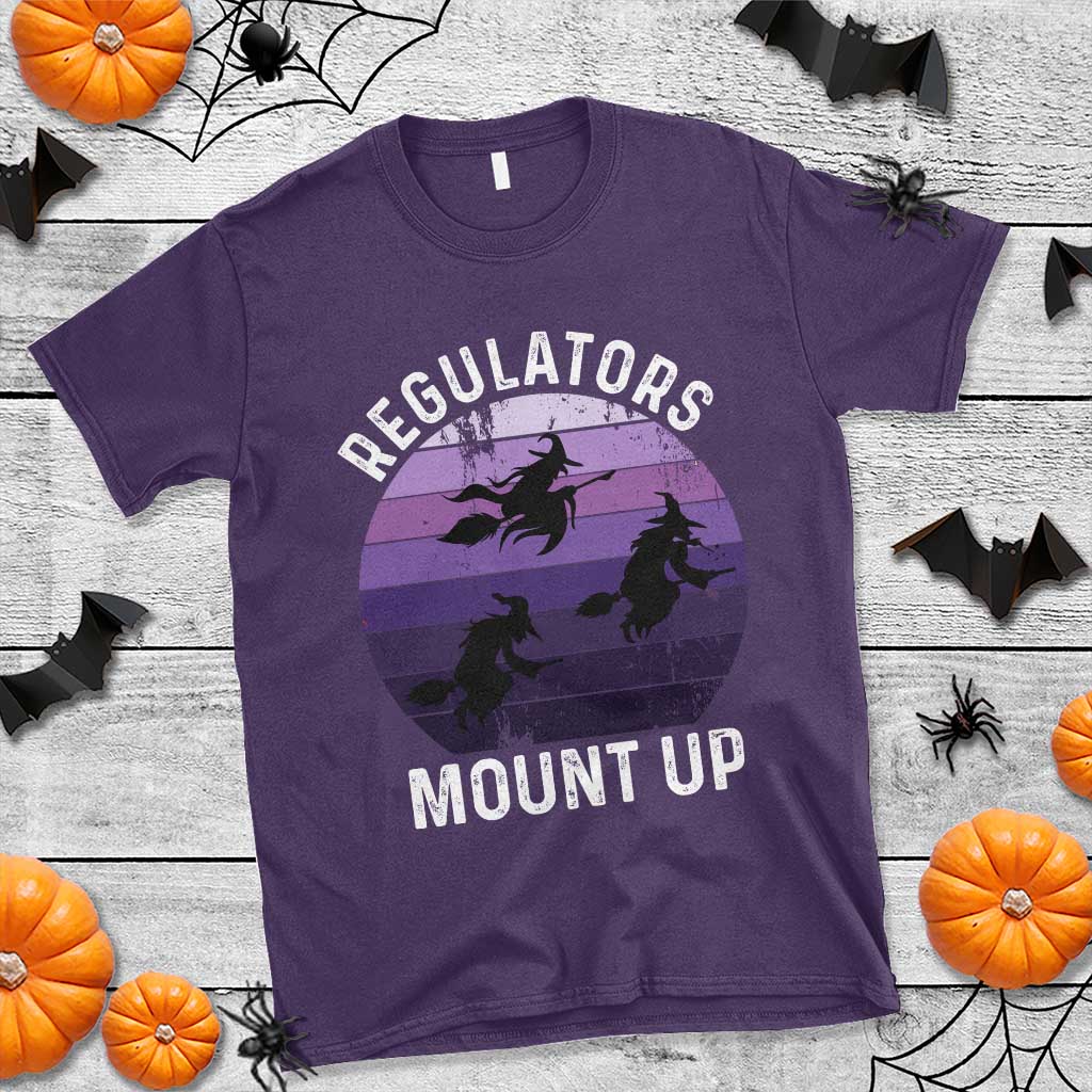 Funny Halloween Witch T Shirt Regulators Mount UpWitchy Vibes - Wonder Print Shop