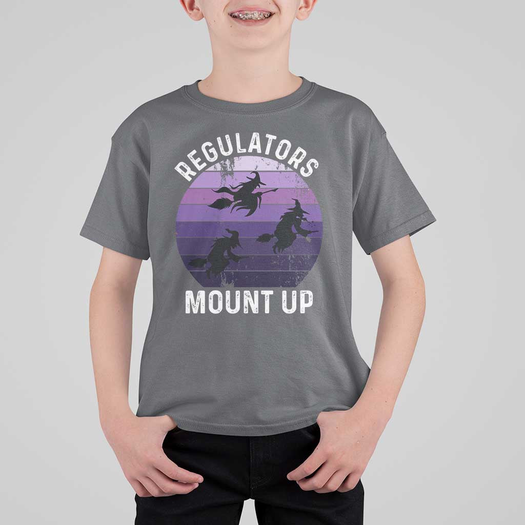Funny Halloween Witch T Shirt For Kid Regulators Mount UpWitchy Vibes - Wonder Print Shop