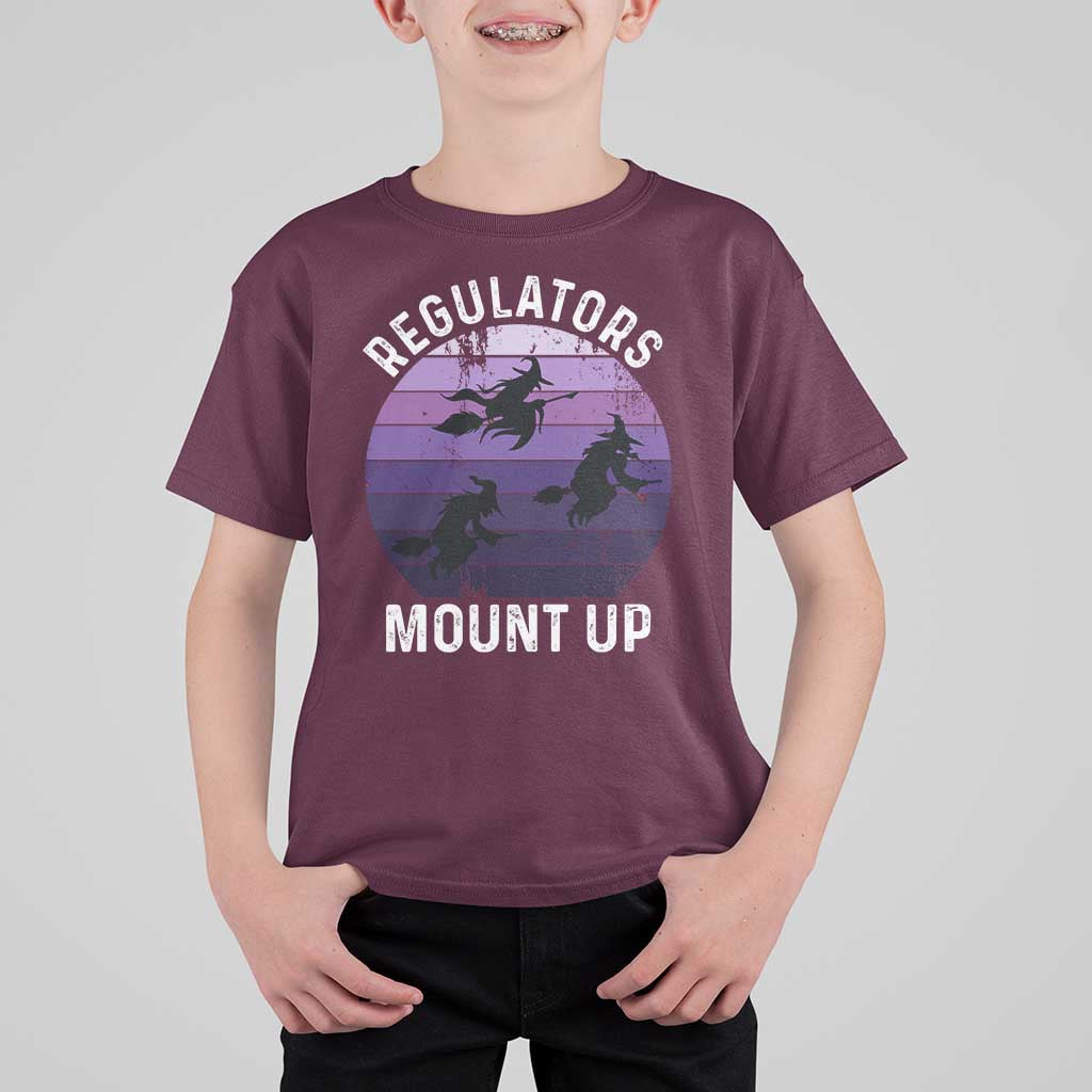 Funny Halloween Witch T Shirt For Kid Regulators Mount UpWitchy Vibes - Wonder Print Shop