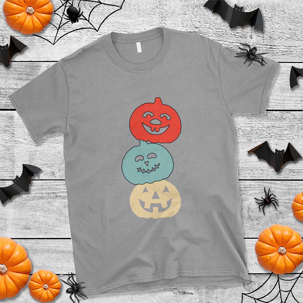 Vintage Halloween Pumpkin Funny Retro Gift T Shirt Cute Spooky Season Clothing - Wonder Print Shop