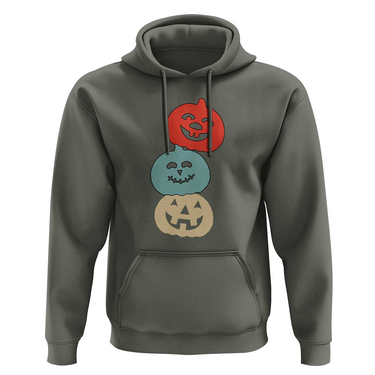 Vintage Halloween Pumpkin Funny Retro Gift Hoodie Cute Spooky Season Clothing
