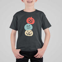 Vintage Halloween Pumpkin Funny Retro Gift T Shirt For Kid Cute Spooky Season Clothing - Wonder Print Shop