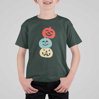 Vintage Halloween Pumpkin Funny Retro Gift T Shirt For Kid Cute Spooky Season Clothing - Wonder Print Shop