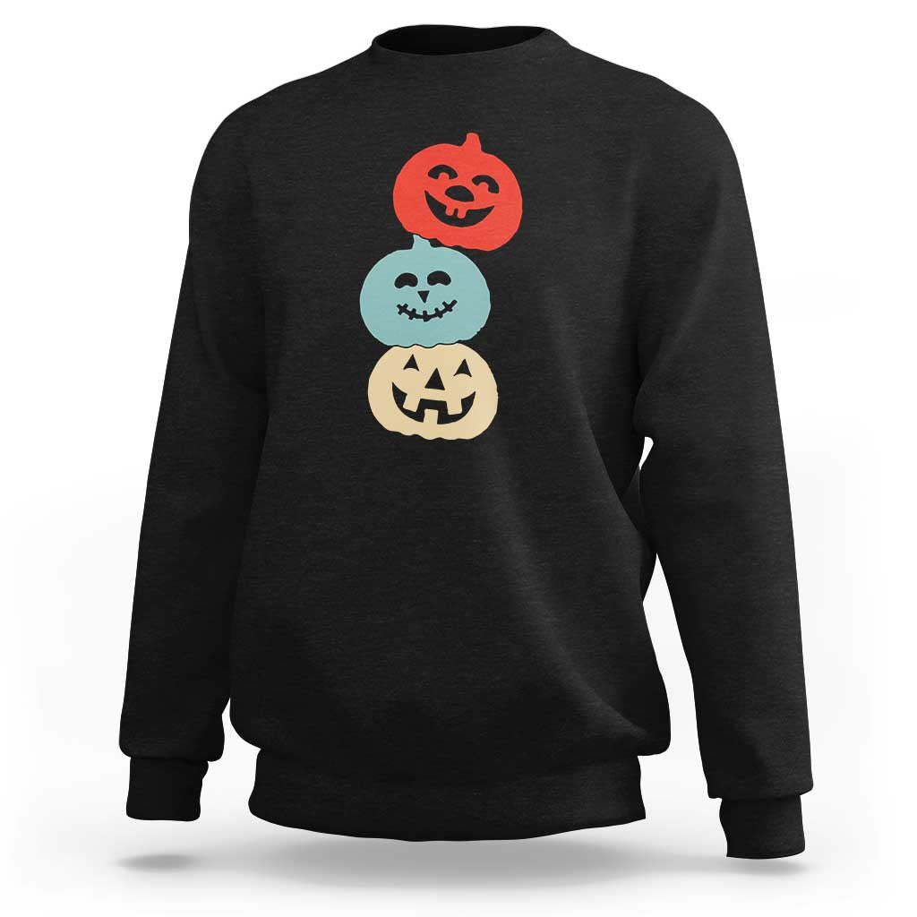 Vintage Halloween Pumpkin Funny Retro Gift Sweatshirt Cute Spooky Season Clothing - Wonder Print Shop