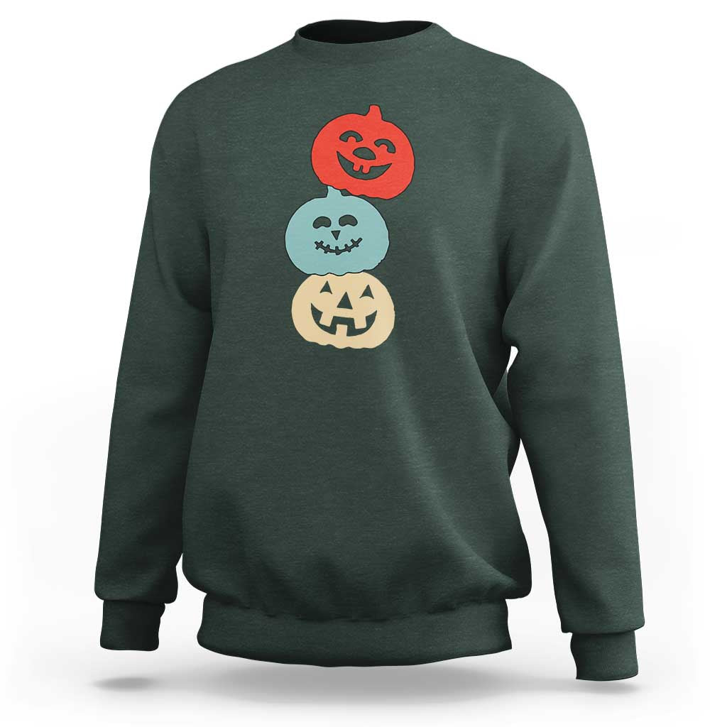 Vintage Halloween Pumpkin Funny Retro Gift Sweatshirt Cute Spooky Season Clothing - Wonder Print Shop