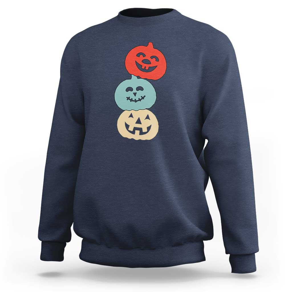Vintage Halloween Pumpkin Funny Retro Gift Sweatshirt Cute Spooky Season Clothing - Wonder Print Shop